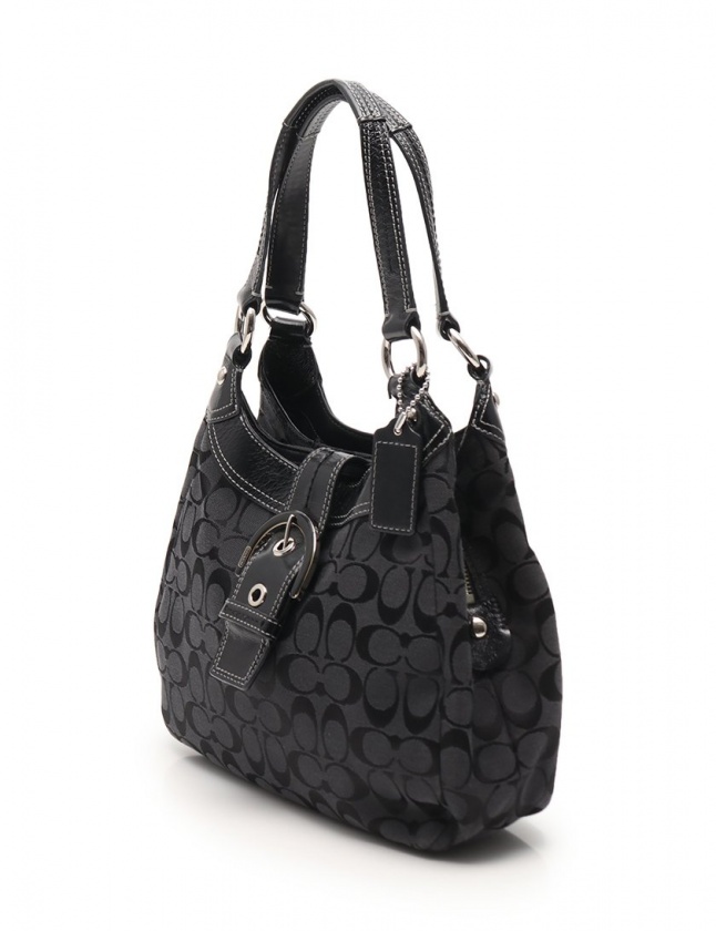 コーチ COACH ショルダーバッグ ソーホー シグネチャー 黒 F17094