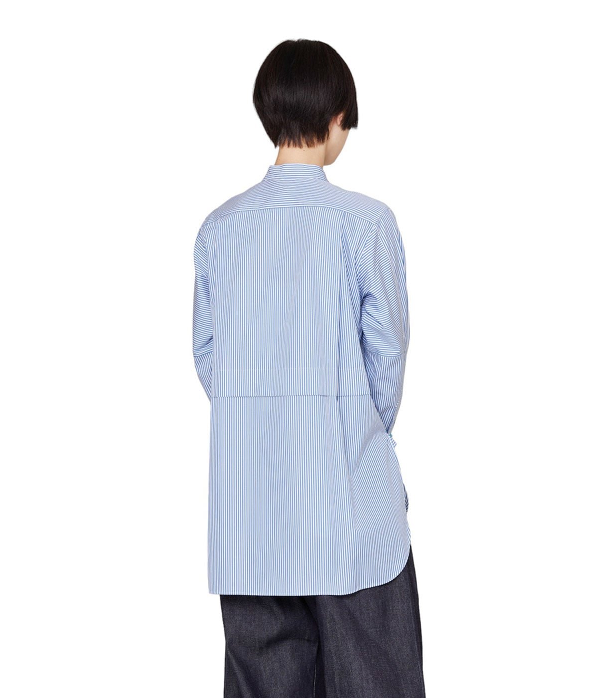 レディース】athletic stripe tuxedo shirt | beautiful people