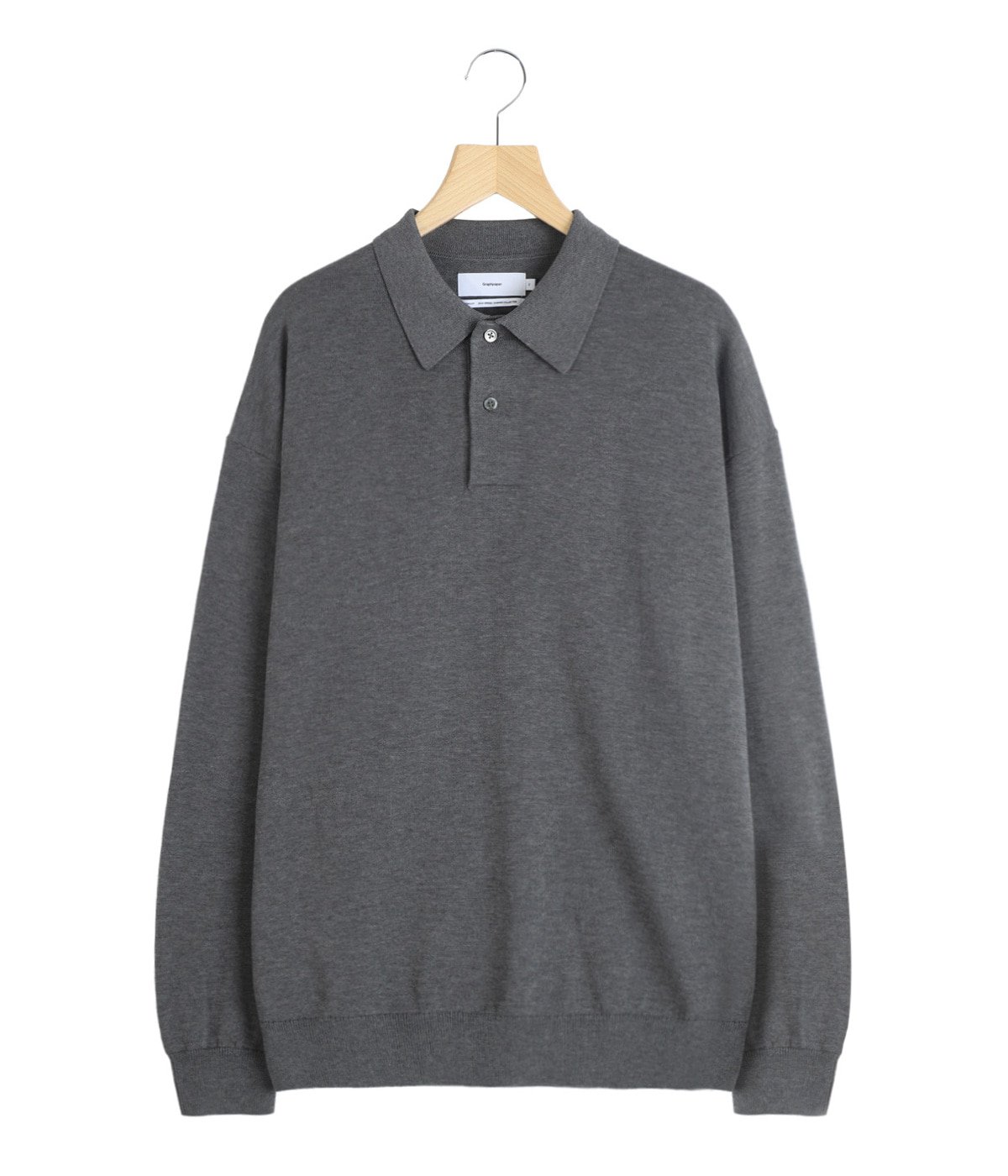 Suvin High Gauge Knit Oversized L/S Polo | Graphpaper(グラフ