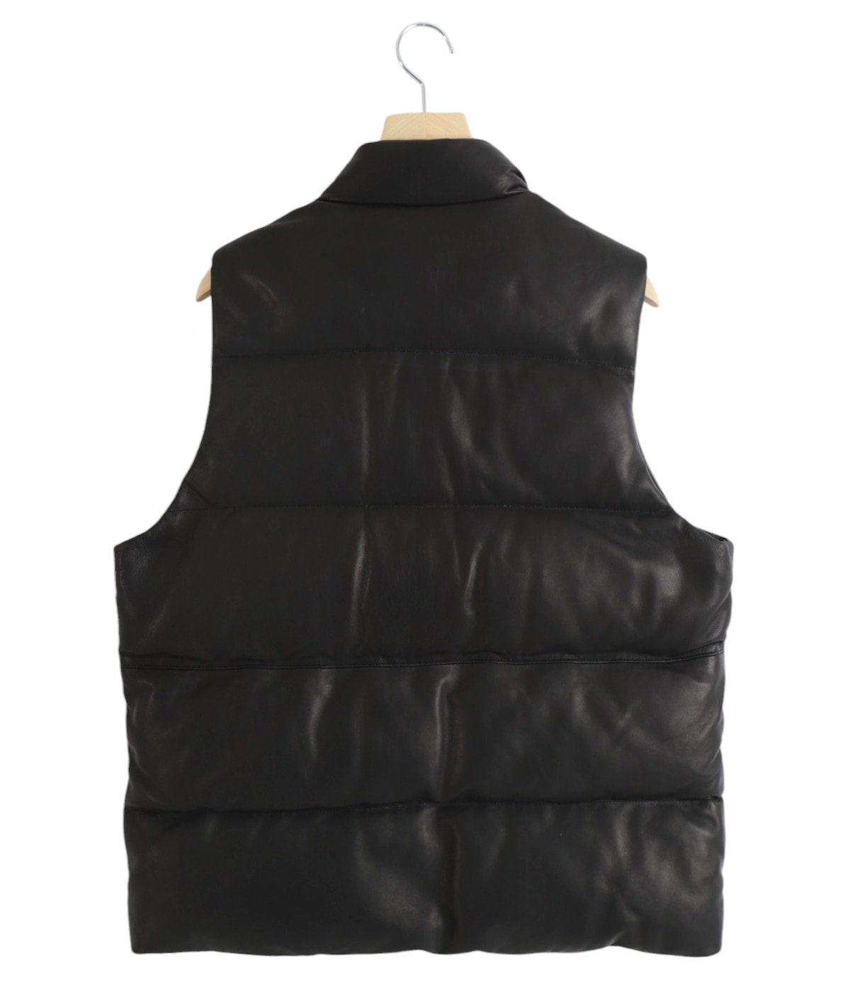 LEATHER DOWN VEST W/LOVE & PEACE SILVER (ENTREFINO) | PORTER