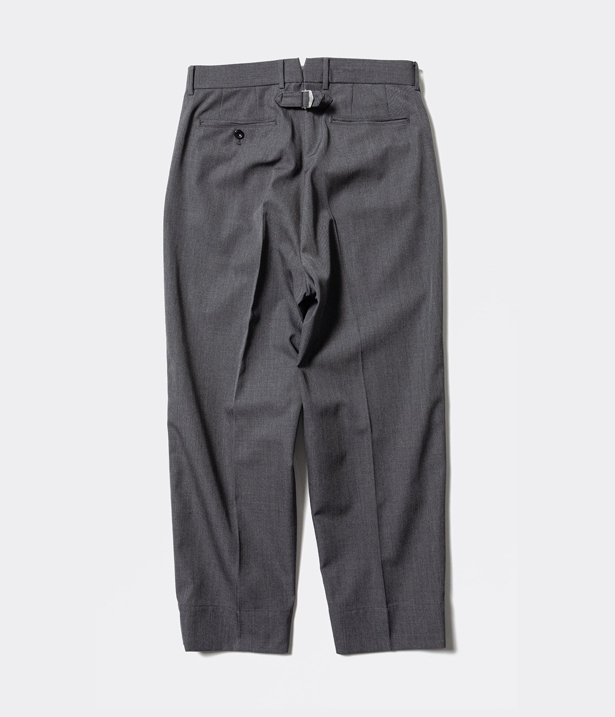 Unlikely Back Strap Plain Front Trousers Wool Serge | Unlikely