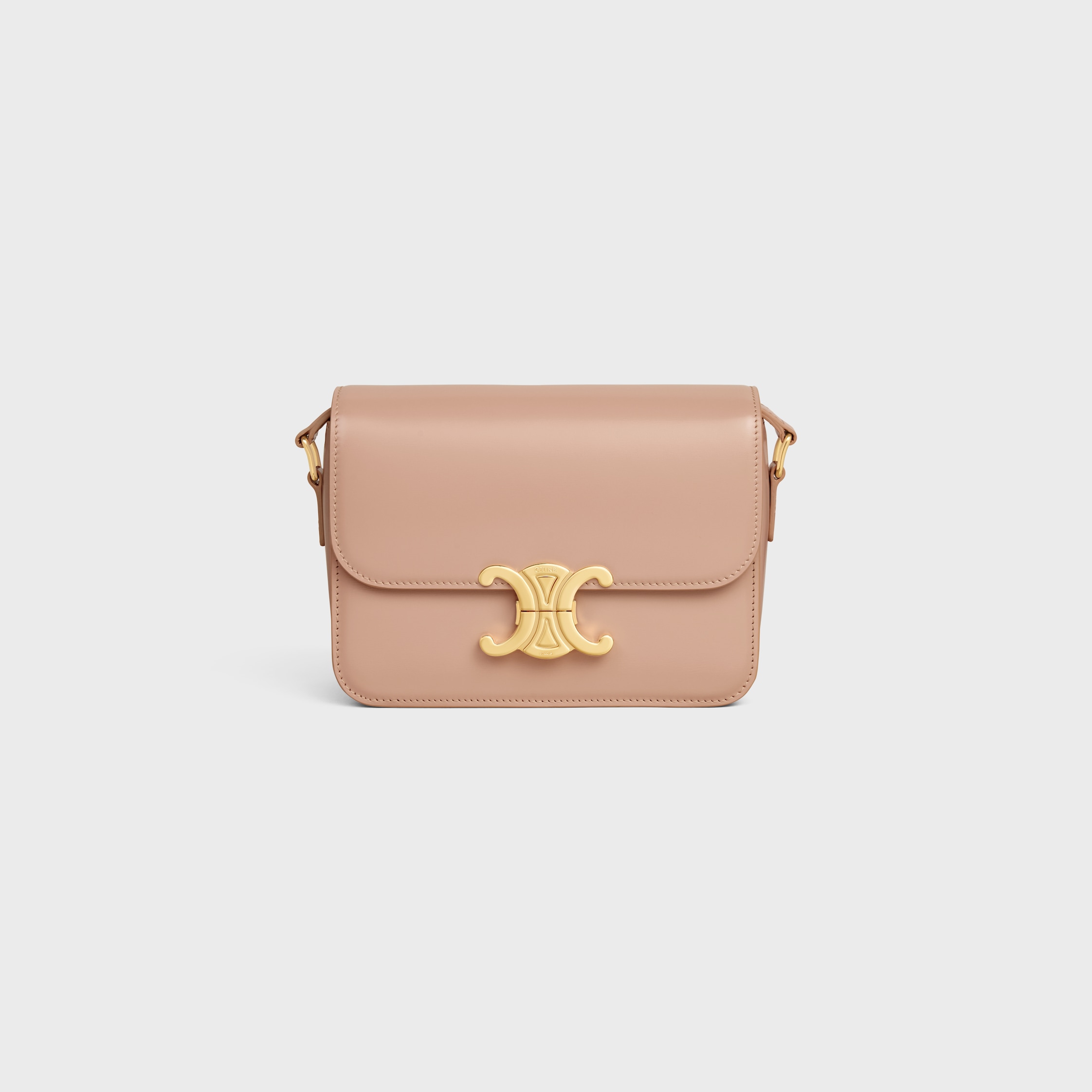 TEEN TRIOMPHE BAG IN shiny calfskin - SOFT PEACH | CELINE