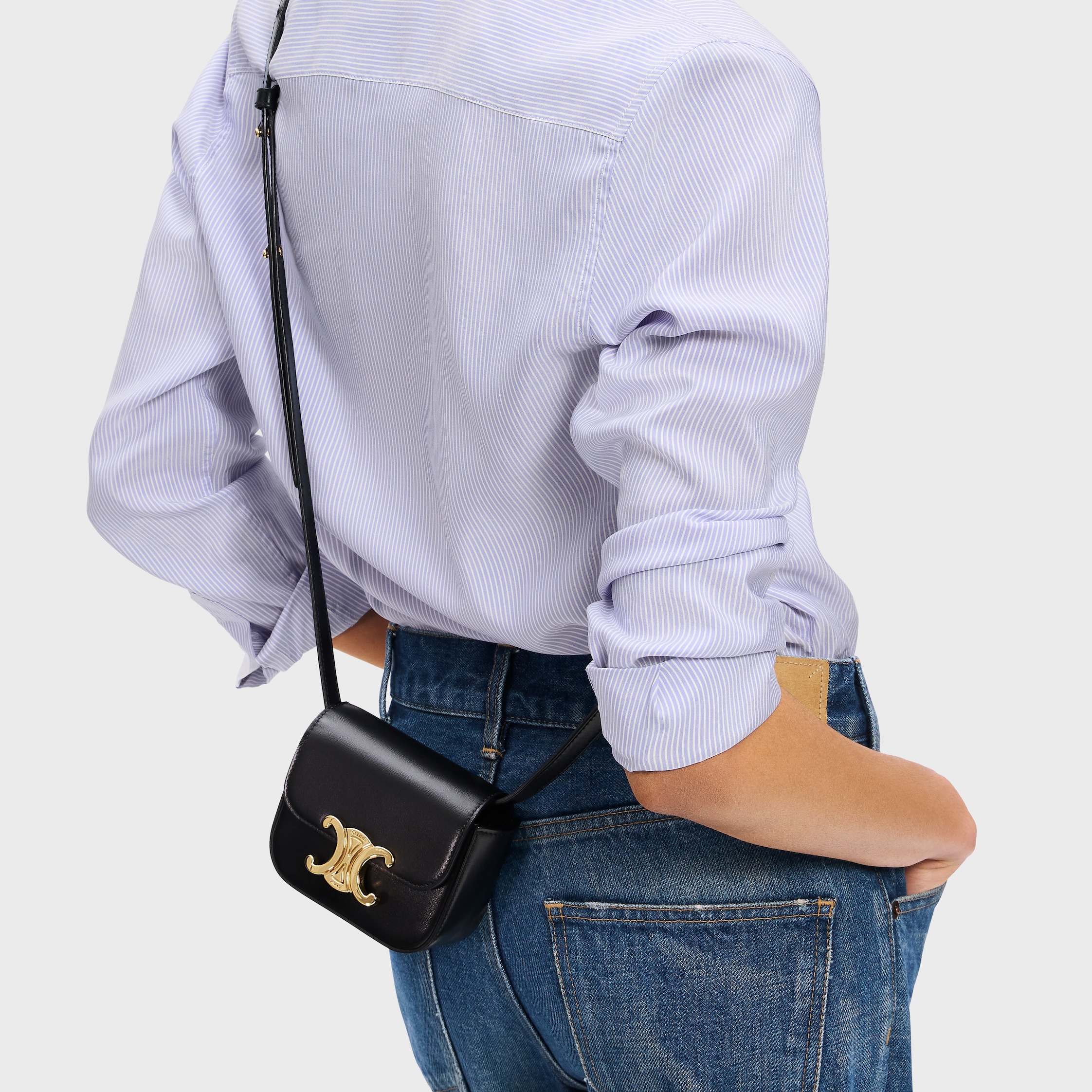 ミニ クロード / シャイニーカーフスキン - ブラック | CELINE