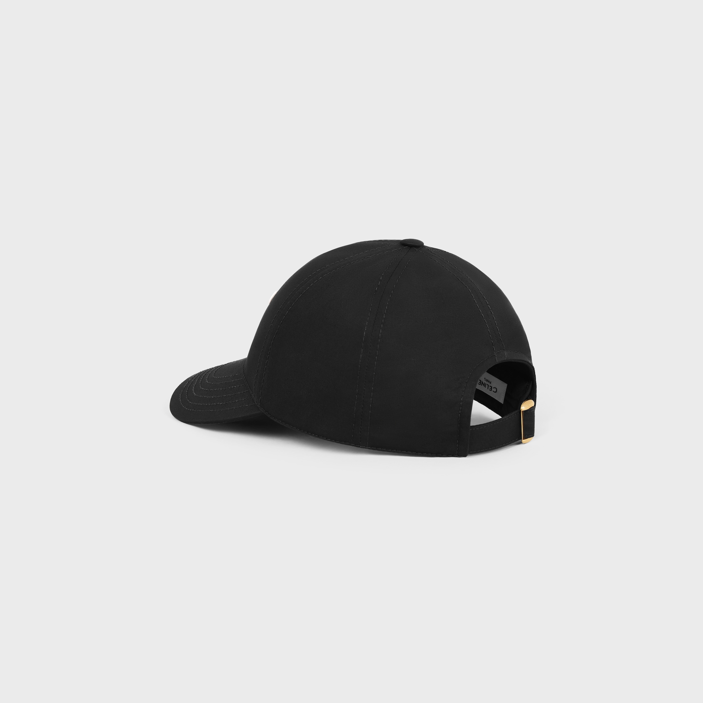 triomphe baseball cap in cotton - BLACK | CELINE