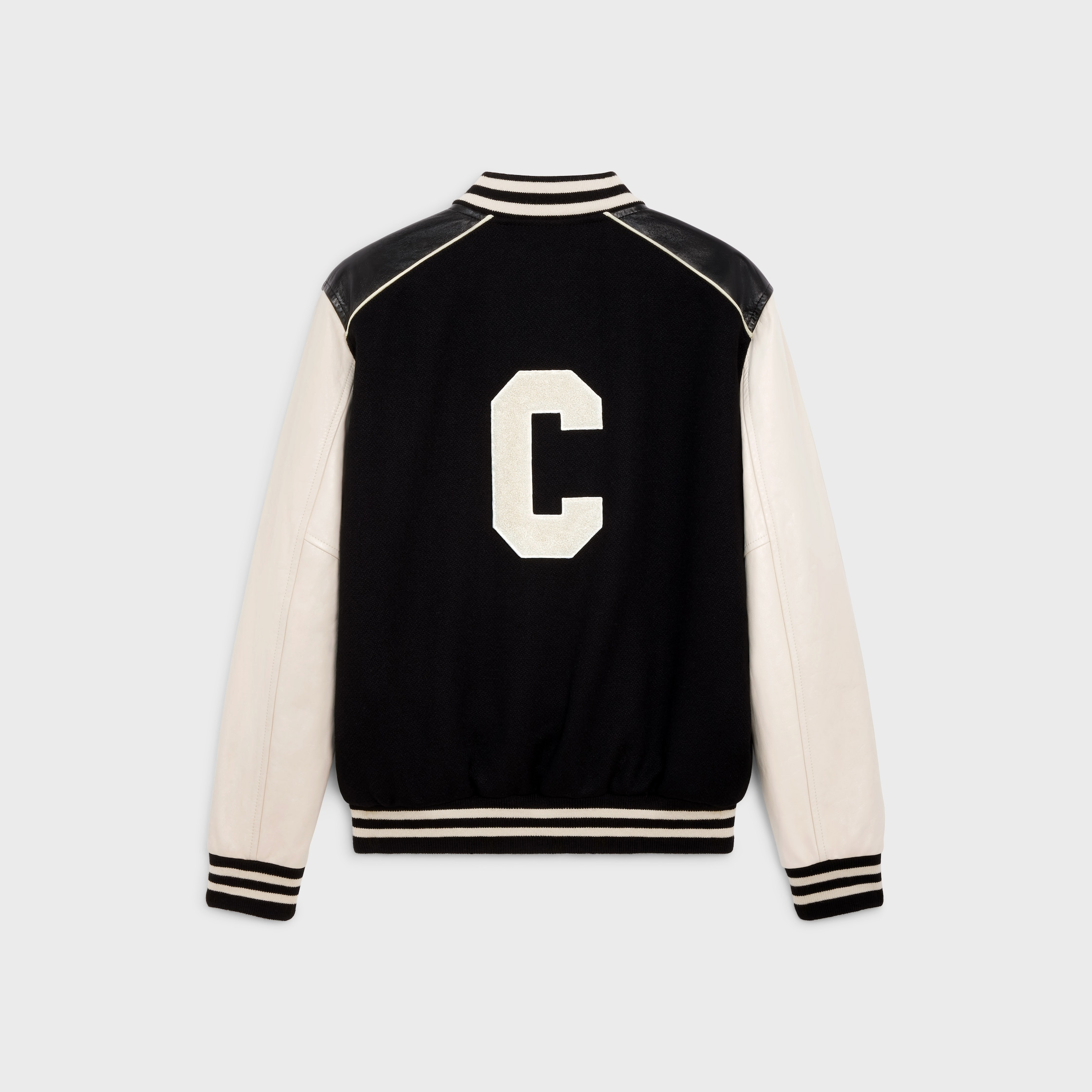 クラシック テディジャケット / テクスチャード加工ウール - ブラック