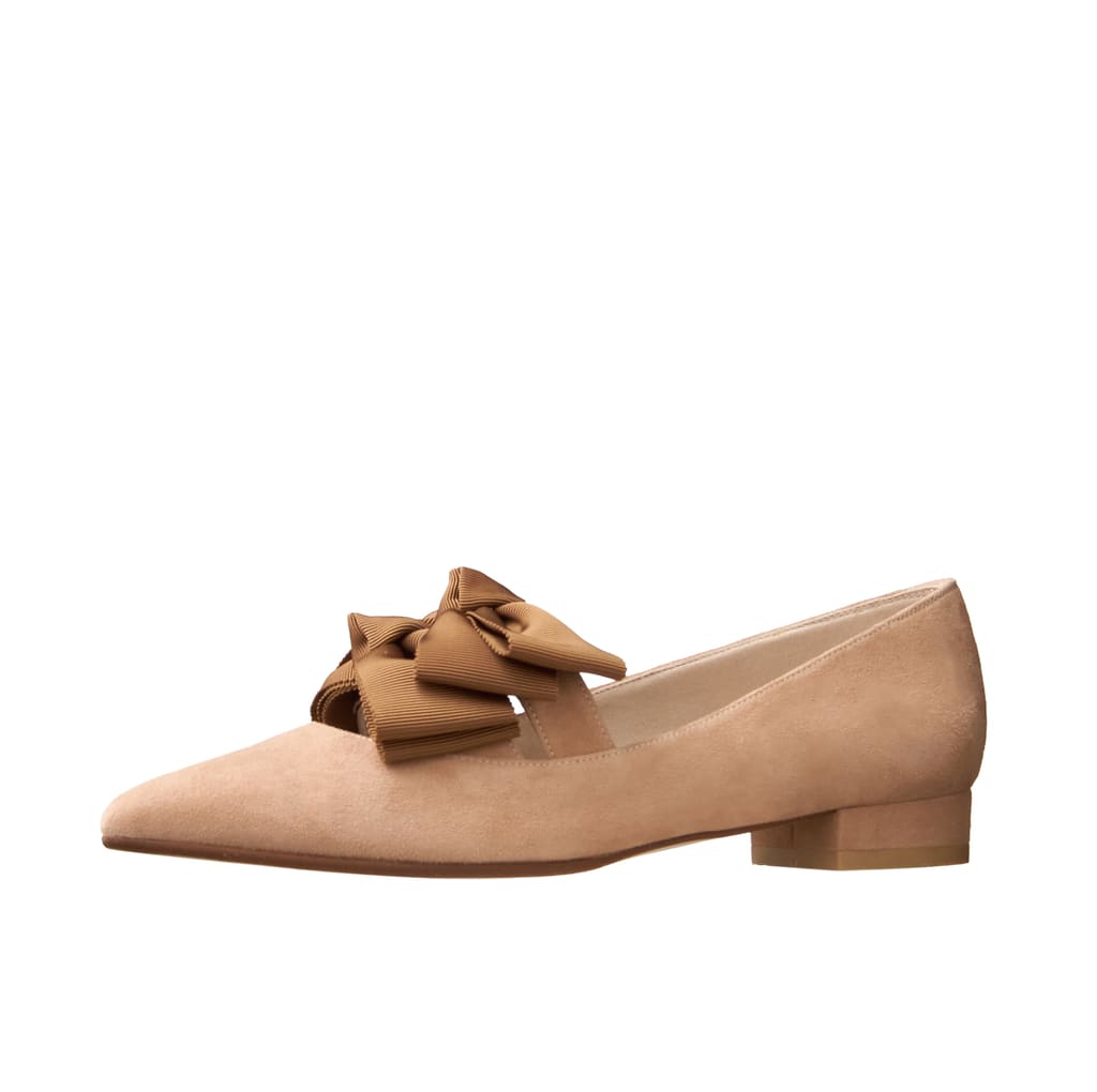 靴・バッグのダイアナ通販サイト ｜ リボン ベージュ ポインテッドトゥ