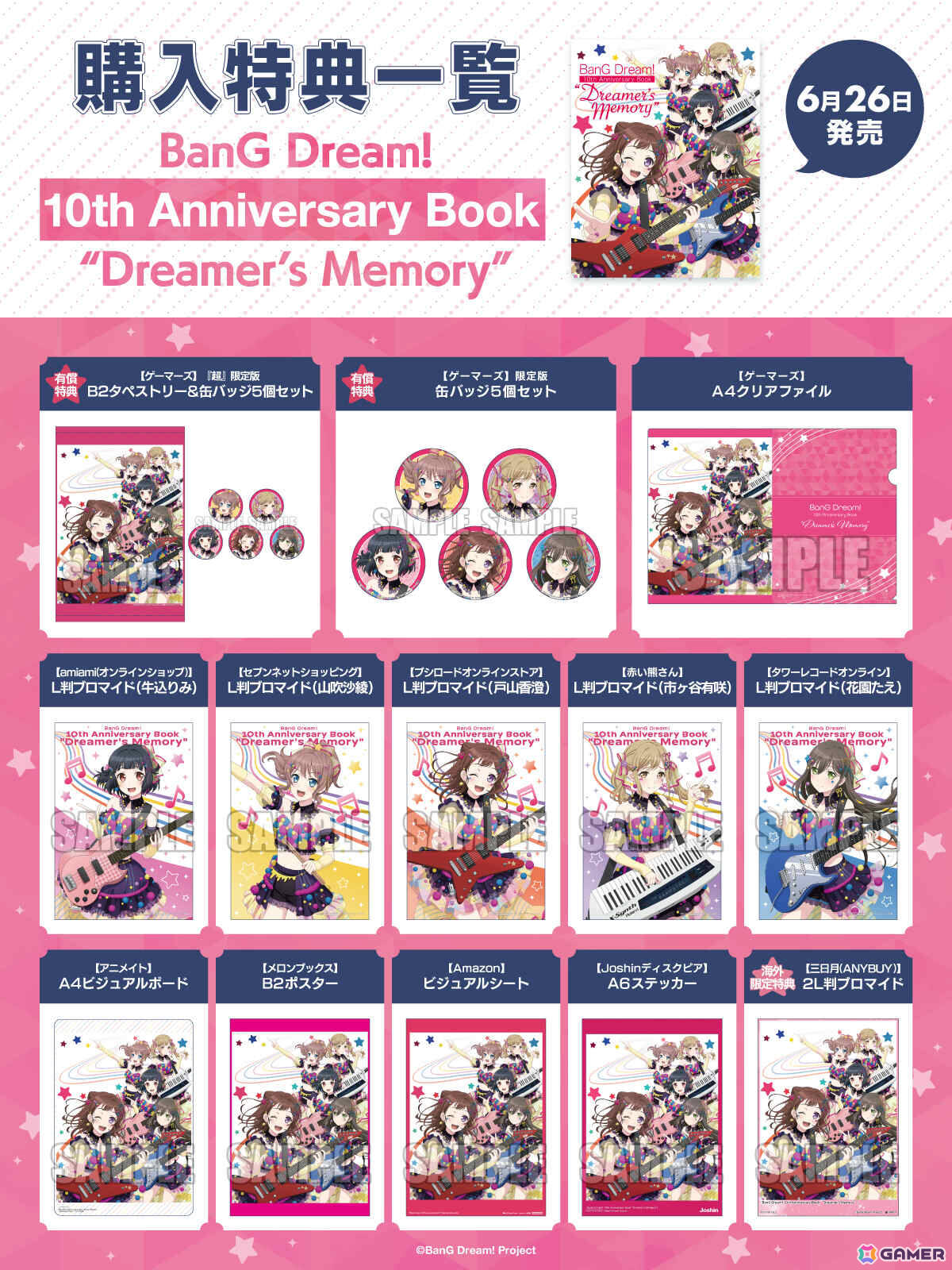 バンドリ！」10周年を記念したアニバーサリーブックが発売！「10年間の