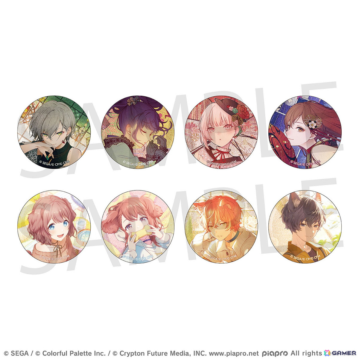 プロセカ」より「グリッター缶バッジ イベントイラストコレクション