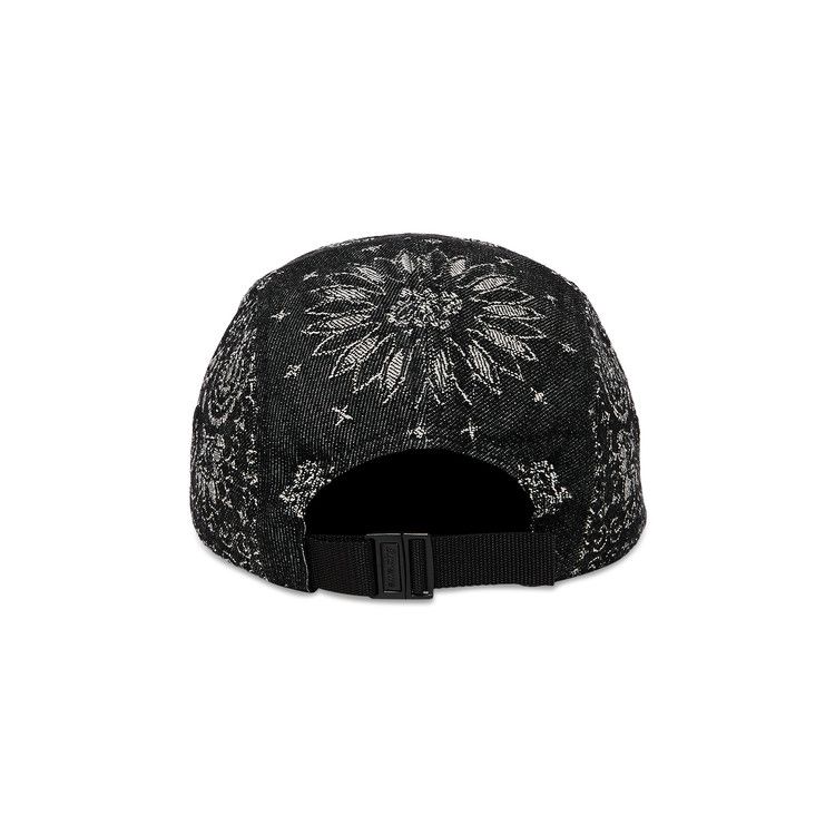 Buy Supreme Bandana Jacquard Denim Camp Cap 'Black' - SS25H86