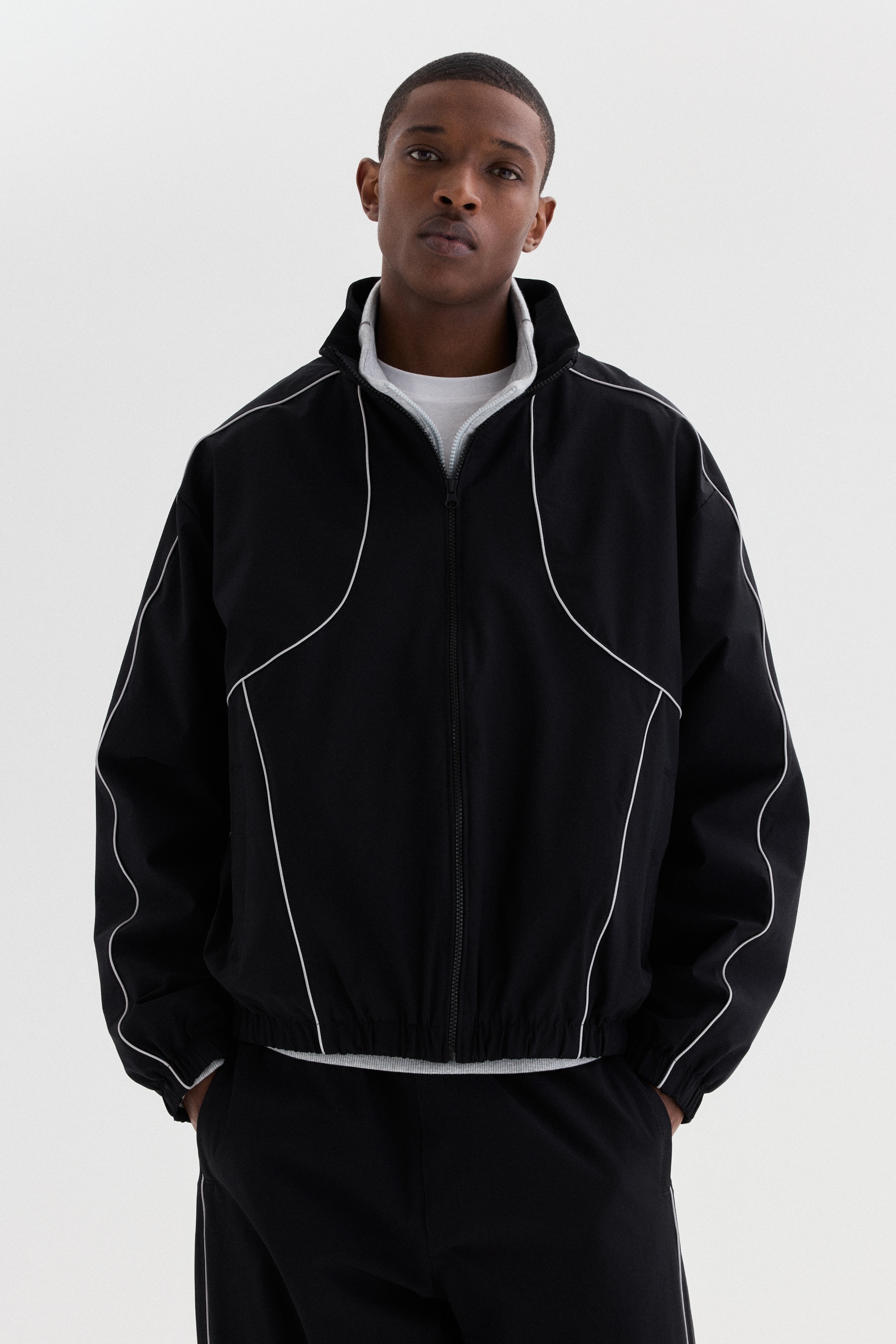 Track jacket - Black - Men | H&M IN