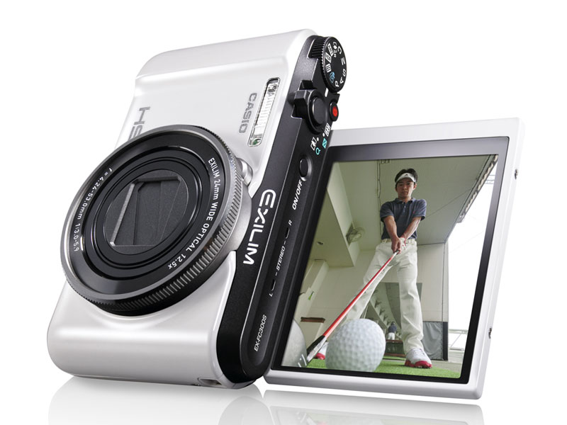 三脚リモコンいらずでスイングチェック “ゴルフEXILIM”第4弾「EX