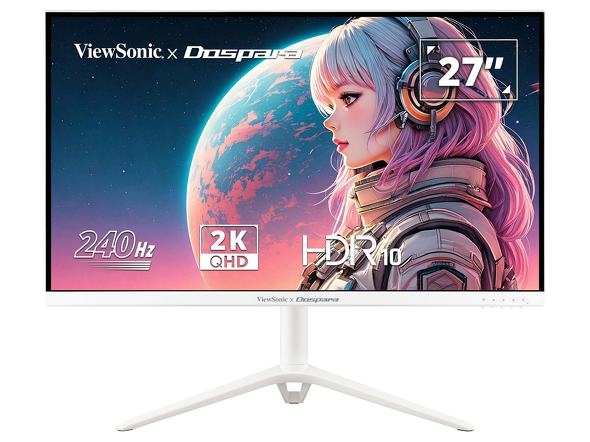 ViewSonic、ドスパラ専売の240Hz駆動対応27型ゲーミングディスプレイを