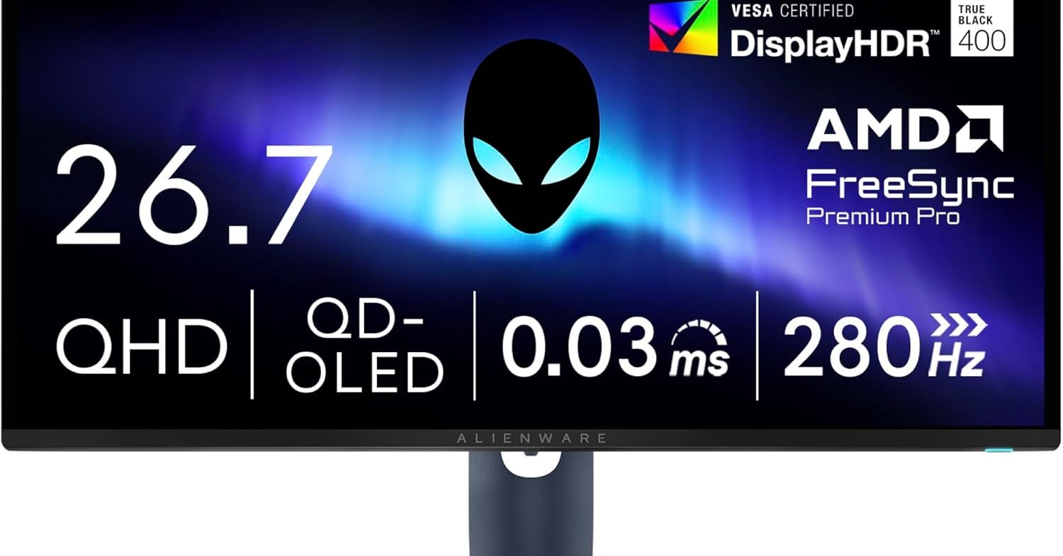 Alienwareの26.7型有機ELゲーミングディスプレイ「AW2725D」がタイム