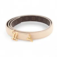 ヴィトン ベルト プリティーLV20MMリバーシブル ベルト 75 PVC×レザー