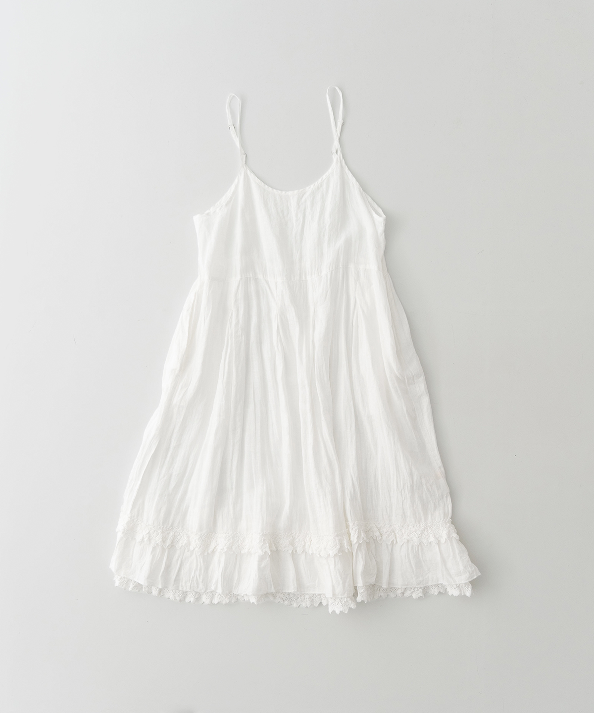 ◎60リネンレースヘムキャミドレス｜nest Robe / CONFECT ONLINE SHOP