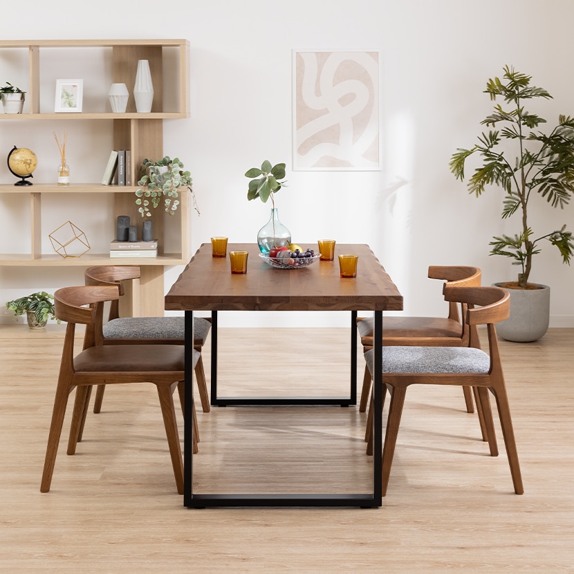 送料無料】 【2脚セット】ヘンリー ダイニングチェア ブラウン 木製