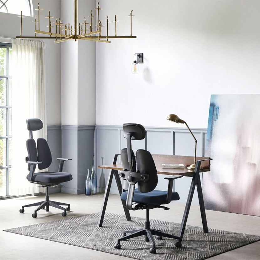 送料無料】 デュオレスト NEXT1 肘付き ヘッドレスト付き 幅720×奥行