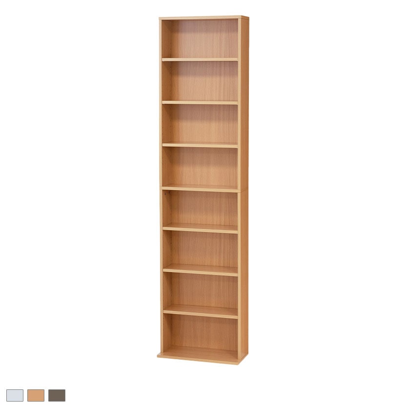 送料無料】 本棚 書棚 ハイタイプ 8段 可動棚 大容量 シェルフ