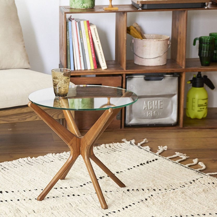 送料無料】 ACME Furniture トレッセル サイドテーブル 幅500×奥行500