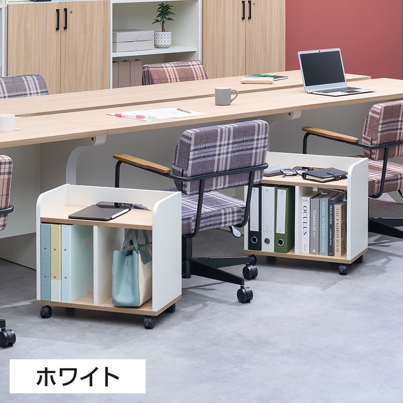 送料無料】 NFシリーズ 木製デスク下ワゴン コンパクトサイズ 可動棚