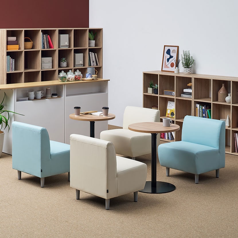 送料無料】 応接ソファ オフィスソファ 一人掛けソファ PVCレザー 肘