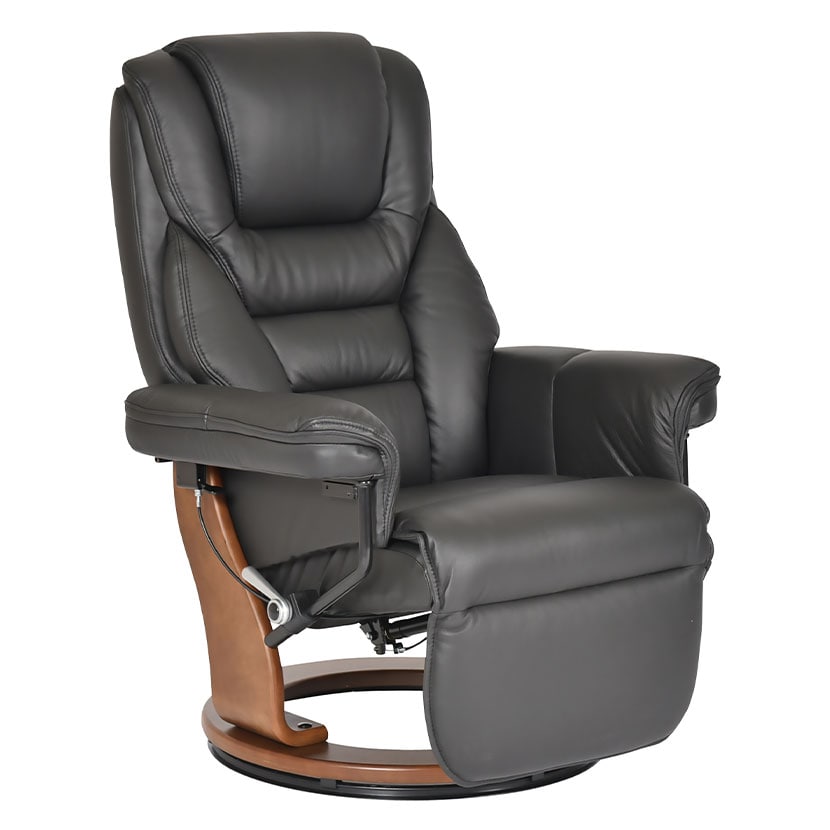 送料無料】 パーソナルチェア 本革張り リクライニングチェア 1人掛け