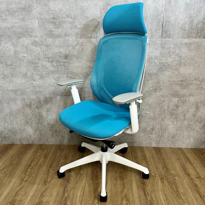 OKAMURA オカムラ デスクチェア オフィスチェア OAチェア 青 リモート