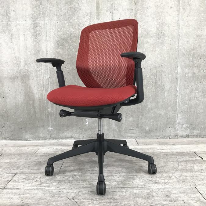 中古】シルフィーメッシュ オカムラ/okamura 肘付ローバックチェア