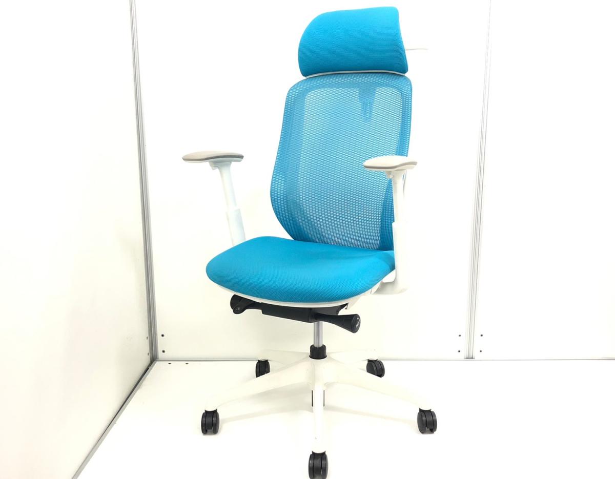 中古】シルフィーメッシュ オカムラ/okamura 肘付ハイバックチェア