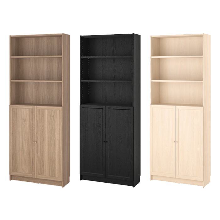 IKEA BILLY ビリー本棚 扉付き［4色］ | 棚・チェスト・キャビネット