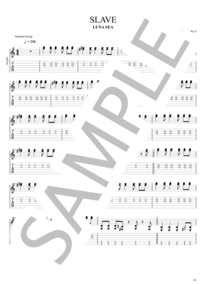 楽譜】SLAVE / LUNA SEA (バンドスコア / 中級) - Piascore 楽譜ストア