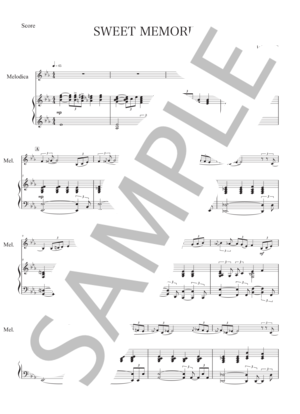 楽譜】SWEET MEMORIES / 松田 聖子 (鍵盤ハーモニカ / 中級