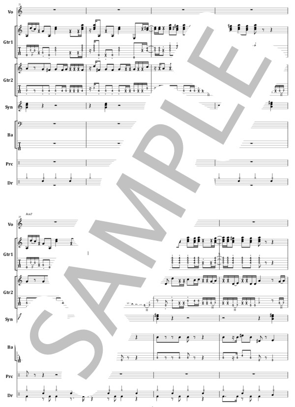 楽譜】BAD FEELING / BOOWY バンドスコア from68 / 布袋 寅泰 (バンド