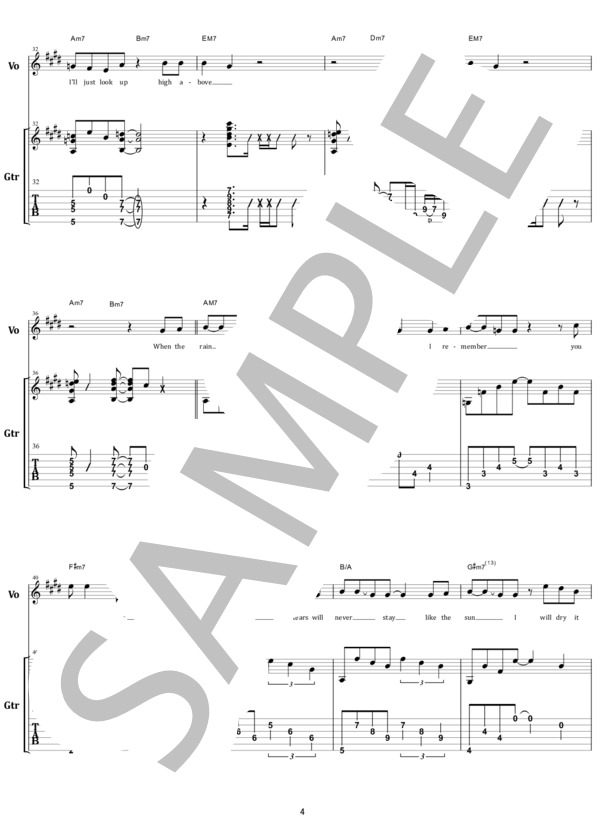 楽譜】Char ALL AROUND ME ギター・スコア TAB譜 / Char (エレキギター