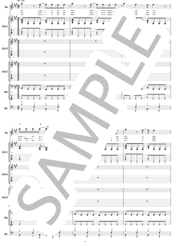 楽譜】ラウドネス / クレイジー・ナイト バンド・スコア 楽譜