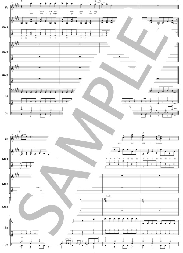 楽譜】ラウドネス / LONG DISTANCE バンド・スコア from68 / LOUDNESS