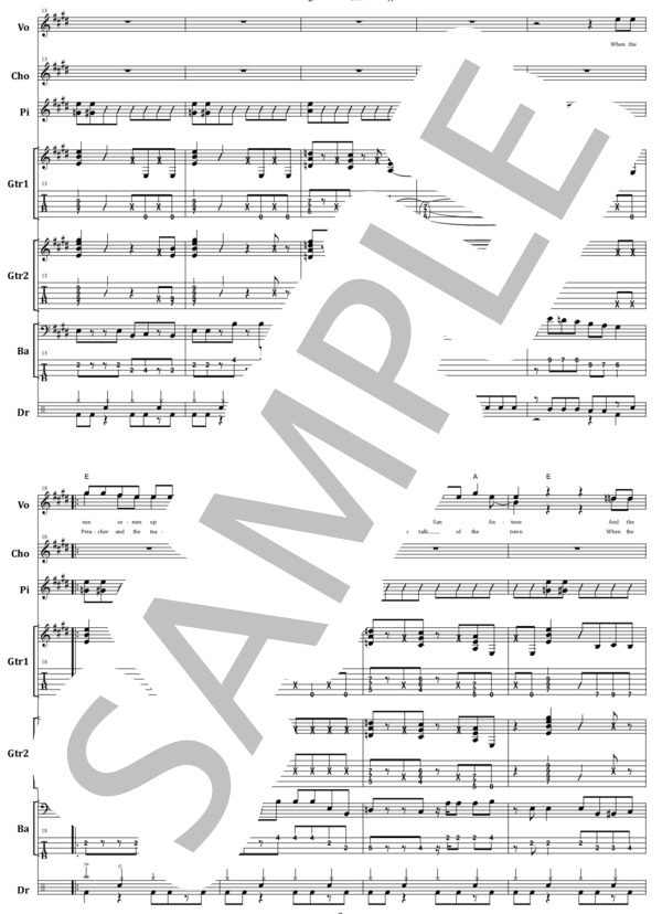 楽譜】THE DOOBIE BROTHERS / チャイナ・グローブ バンド・スコア