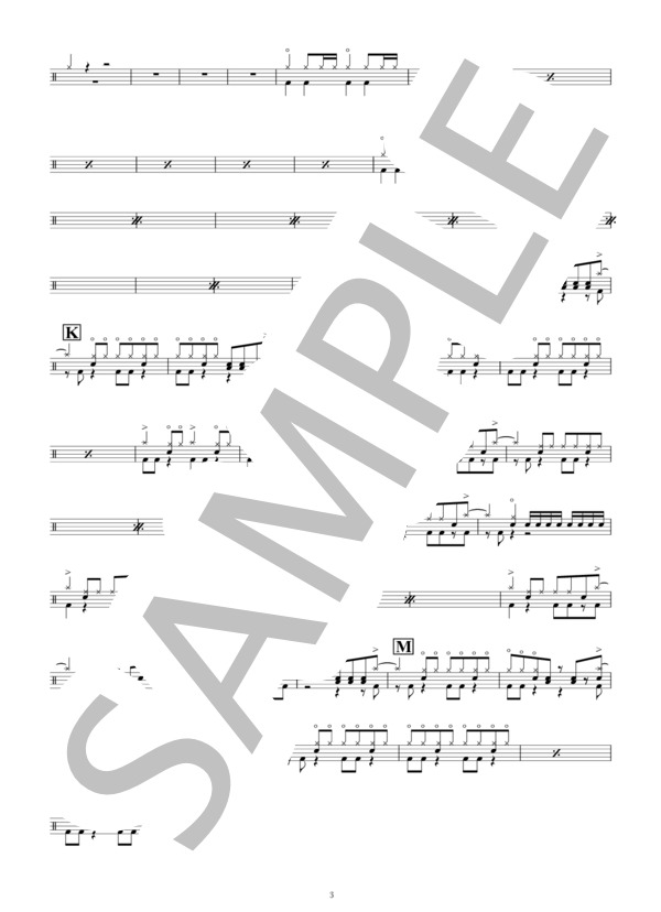 楽譜】K / BUMP OF CHICKEN (ドラム / 初〜中級) - Piascore 楽譜ストア