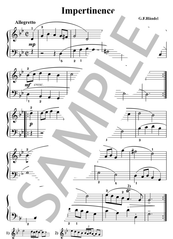 楽譜】インパーティネンス ト短調 HWV494 ヘンデル / ゲオルグ