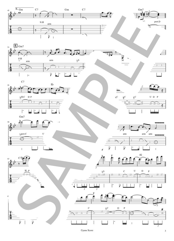 楽譜】ルパン三世のテーマ'78 エレキギタースコア タブ譜 / 大野 雄二