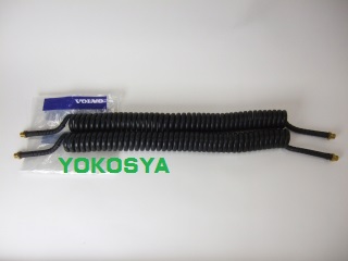 3-1 VOLVO用コンパクトタイプコイル式エアーホース黒／黒 5.6mセット