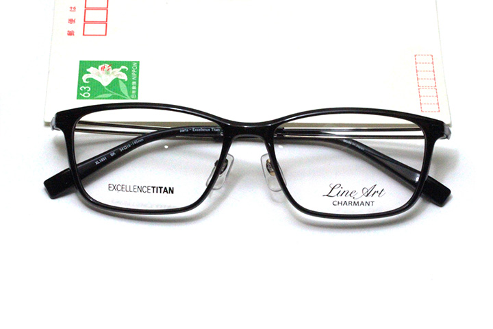 シャルマン Lineart ラインアート XL 1851-BK ブラック | メガネのヒラタ