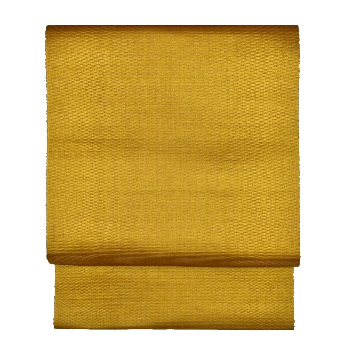 本場黄八丈 八寸名古屋帯 綾織 黄色 | hanaito