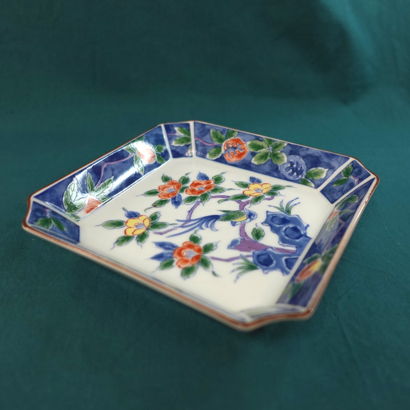 庫山窯[こざんがま] 美濃焼 角銘々皿揃 中鉢 花鳥 5個 | WE21ジャパン