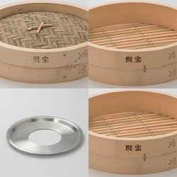 照宝 竹せいろ二段 蒸し板セット30cm | 中華街 照宝