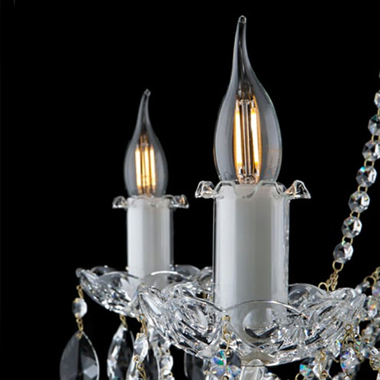 楽天市場】【受注生産】チェコ製 ボヘミアンクリスタル シャンデリア 8