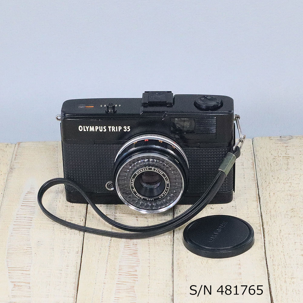 中古】【送料無料】【保証付 】OLYMPUS TRIP 35 ブラック S/N 481765
