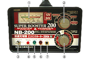 楽天市場】日動 急速充電器 NB-200 スーパーブースター (12V/24V対応