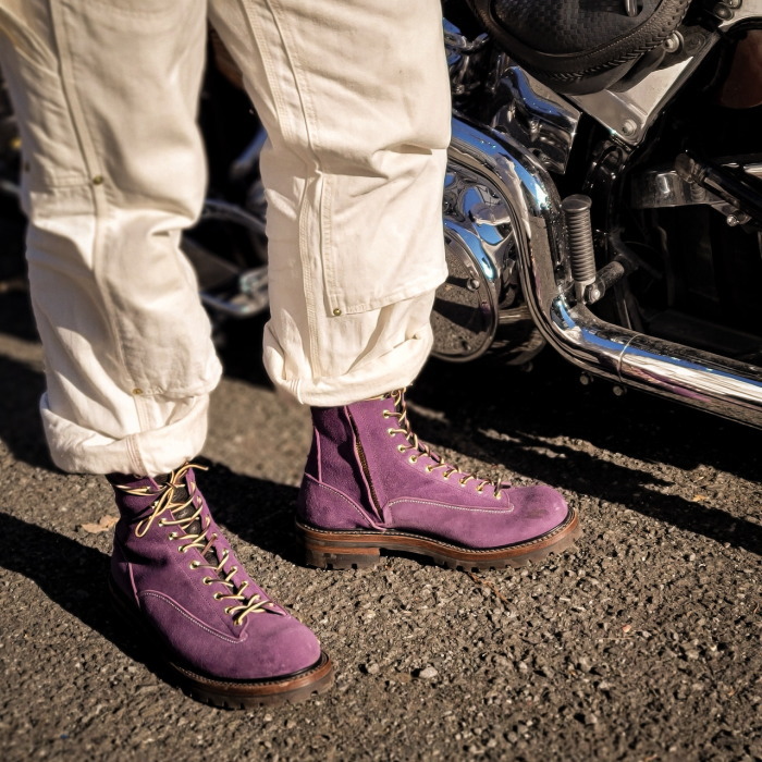 楽天市場】SPPN BOOTS スッピン SP-08L パープルスエード 8-INCH LACE