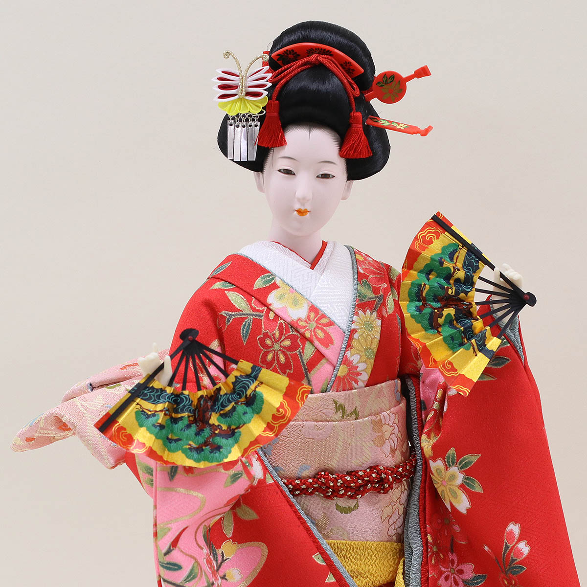 楽天市場】日本人形 久月監製 山崎巧絢作 尾山人形 美麗 流水桜 赤P